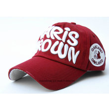 OEM Produce Customized Logo Brodé Promotionnel Rouge Coton Twill Adjustable Sports Baseball Cap